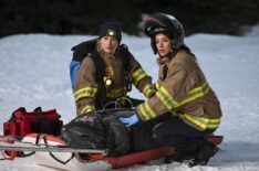 Leven Rambin as Audrey James and Stephanie Arcila as Gabriela Perez — 'Fire Country' Season 3 Episode 17 'Fire and Ice'