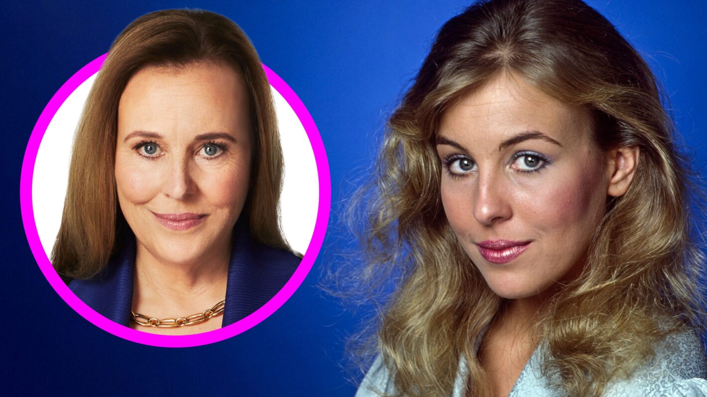 Genie Francis from General Hospital now and then composite photo