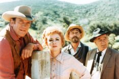 James Arness, Amanda Blake, Ken Curtis, and Milburn Stone from Gunsmoke