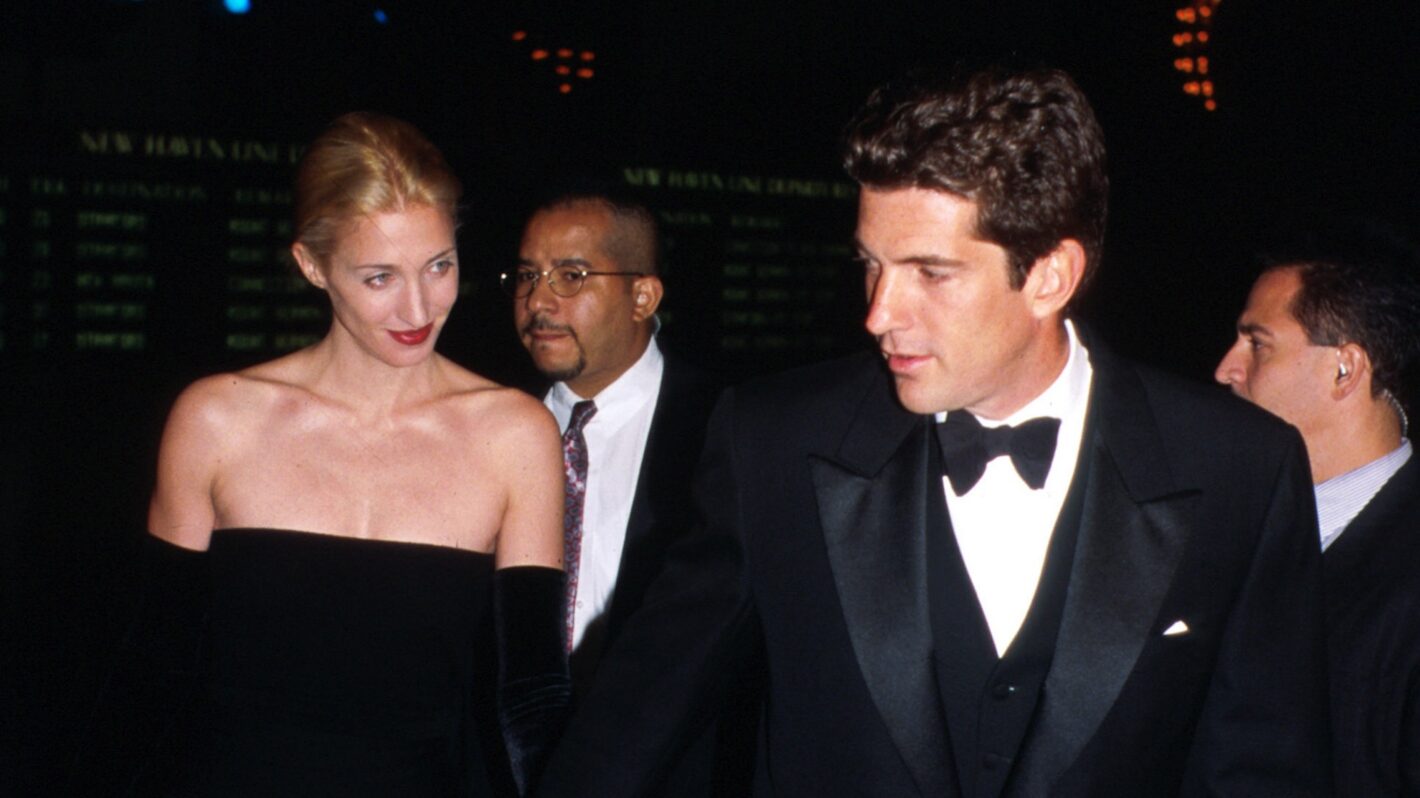 John F. Kennedy, Jr. and wife Carolyn attend a function in honor of his mother, Jacqueline Onasis, October 4, 1998 at Grand Central Station in New York City. July 16, 2000 marks the one year anniversary that John F. Kennedy Jr., 38, died in a plane crash off the coast of Martha's Vineyard with his wife Carolyn Bessette Kennedy, 33, and her sister Lauren Bessette, 34.