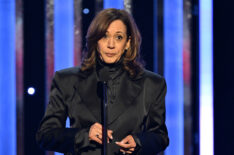 Former Vice President Kamala Harris accepts the Chairman's Award onstage during the 56th NAACP Image Awards