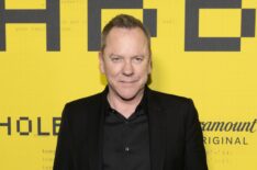 Kiefer Sutherland attends a special screening of 'Rabbit Hole' at Spyscape Museum & Experience on March 23, 2023 in New York City.
