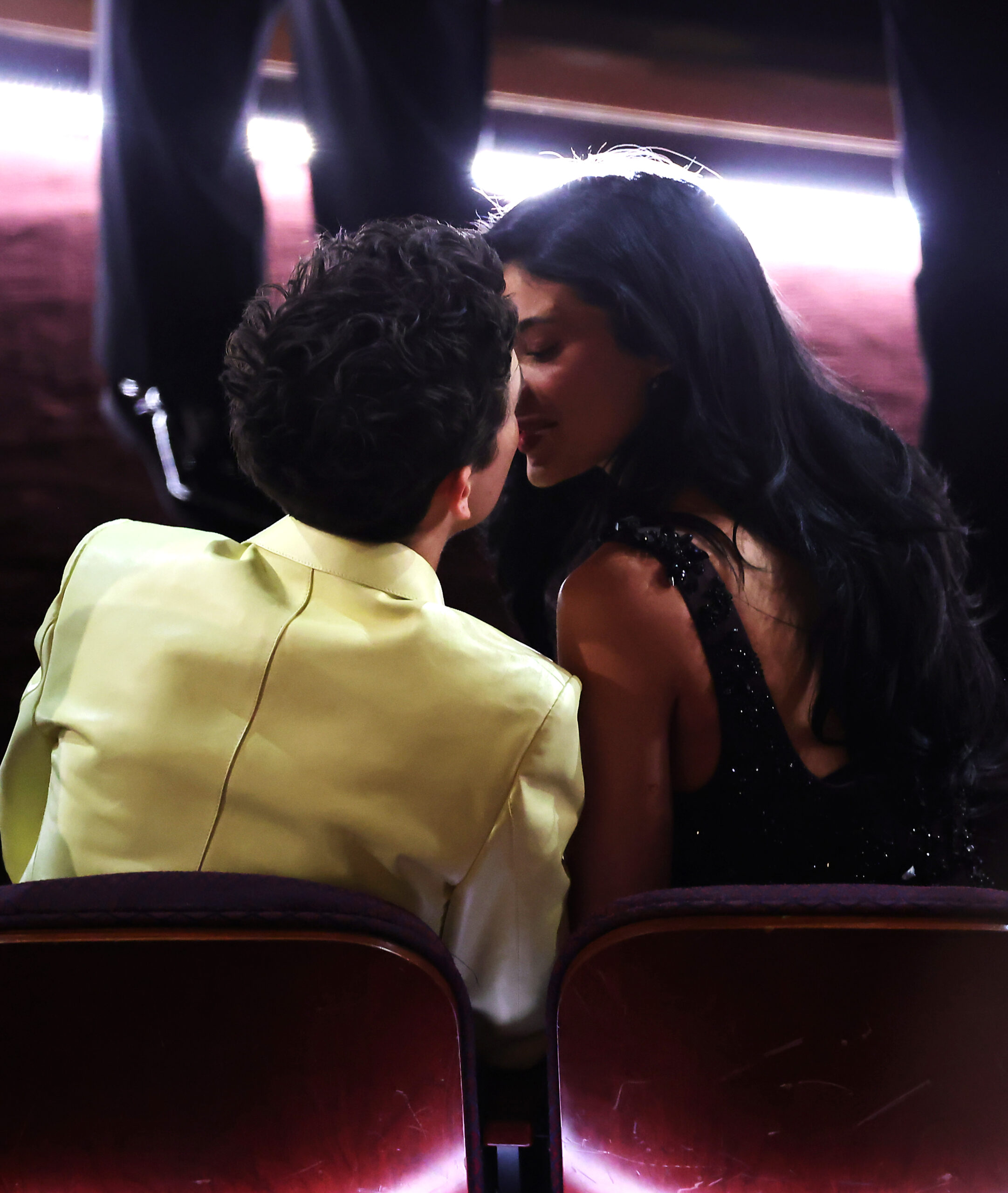 Timothée Chalamet and Kylie Jenner attend the 97th Annual Oscars