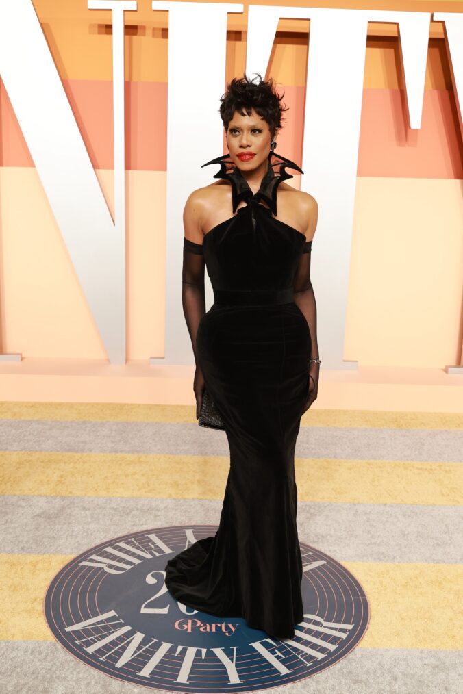 Laverne Cox attends the 2025 Vanity Fair Oscar Party