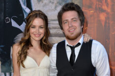 Actress/wife Jonna Walsh and singer Lee DeWyze and arrive at the premiere of Walt Disney Pictures' 'The Lone Ranger'
