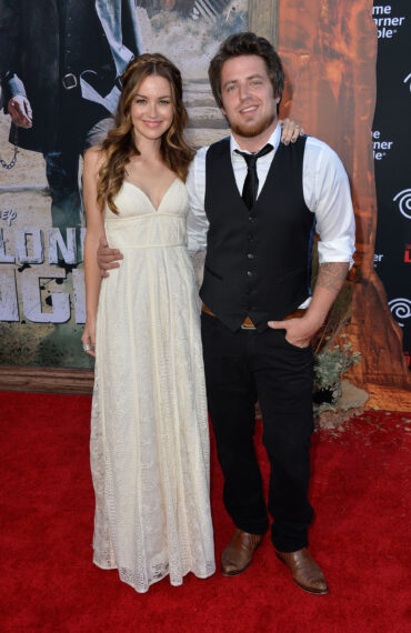 Singer Lee DeWyze (R) and actress/wife Jonna Walsh arrive at the premiere of Walt Disney Pictures' 'The Lone Ranger'