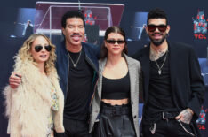 Nicole Richie, Lionel Richie, Sofia Richie and Miles Richie attend the Lionel Richie Hand And Footprint Ceremony