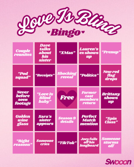 Love Is Blind Season 8 reunion bingo card 3
