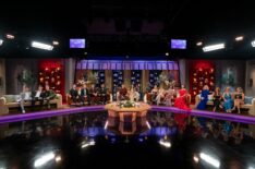 Mason Horacek, Ben Mezzenga, Alex Brown, David Bettenburg, Daniel Hastings, Joey Leveille, Devin Buckley, Nick Lachey, Vanessa Lachey, Sara Carton, Taylor Haag, Virginia Miller, Monica Danus, Meg Fink, Lauren O'Brien, Molly Mulaney, Madison Errichiello at the Love Is Blind reunion