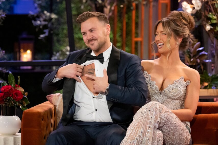 Daniel Hastings, Taylor Haag during the 'Love Is Blind' Season 8 reunion