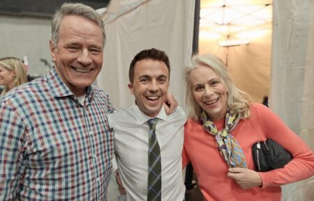 Bryan Cranston, Frankie Muniz, and Jane Kaczmarek behind the scenes of the 'Malcolm in the Middle' revival