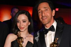 Mikey Madison and Adrien Brody attends the 2025 Vanity Fair Oscar Party