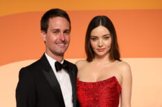Evan Spiegel and Miranda Kerr attend the 2025 Vanity Fair Oscar Party