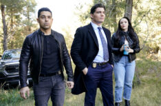 Wilmer Valderrama as NCIS Special Agent Nicholas “Nick” Torres and Zane Holtz as Special Agent Sawyer — 'NCIS' Season 22 Episode 15 'Moonlit'