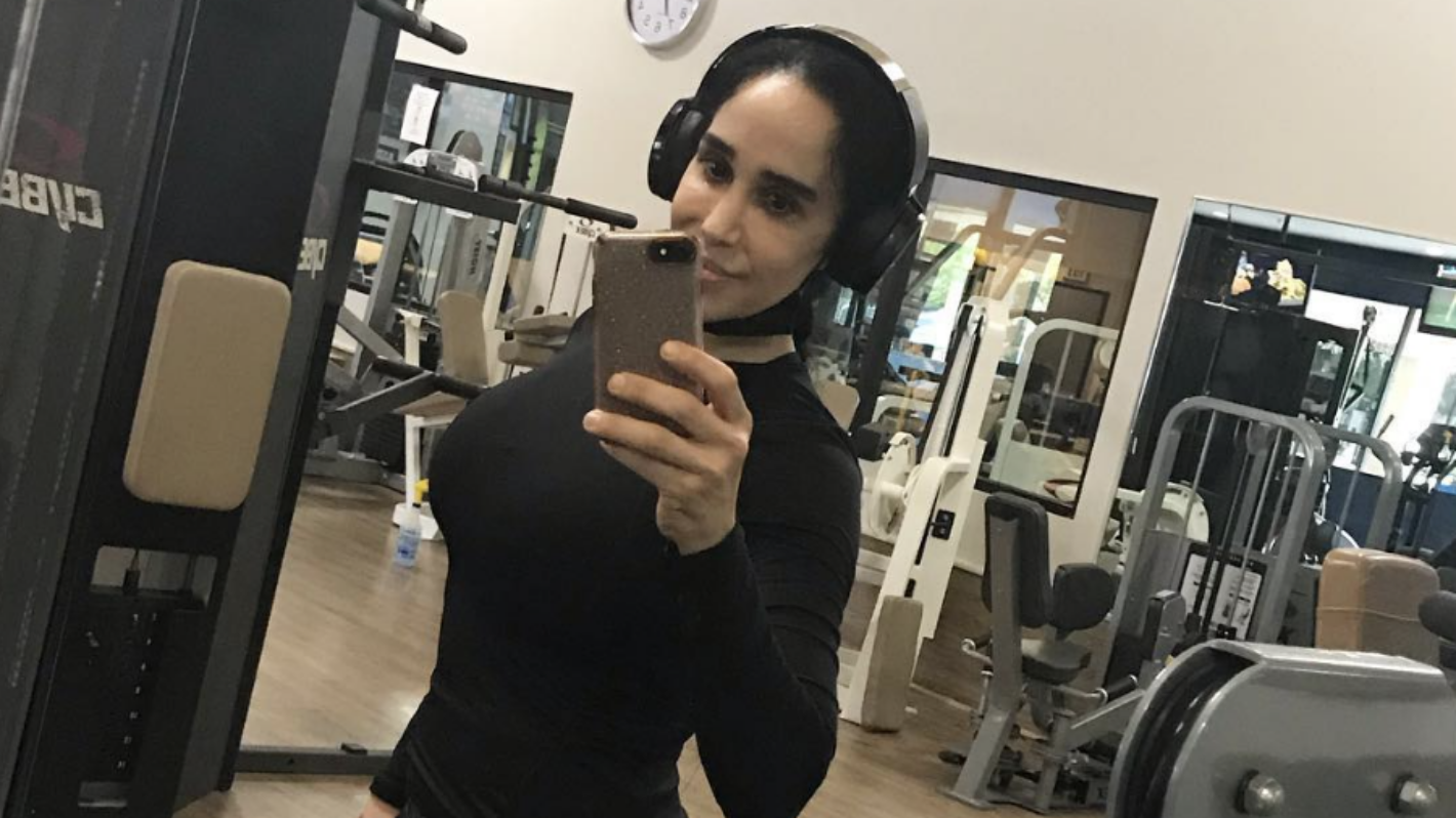 octomom nadya suleman at the gym