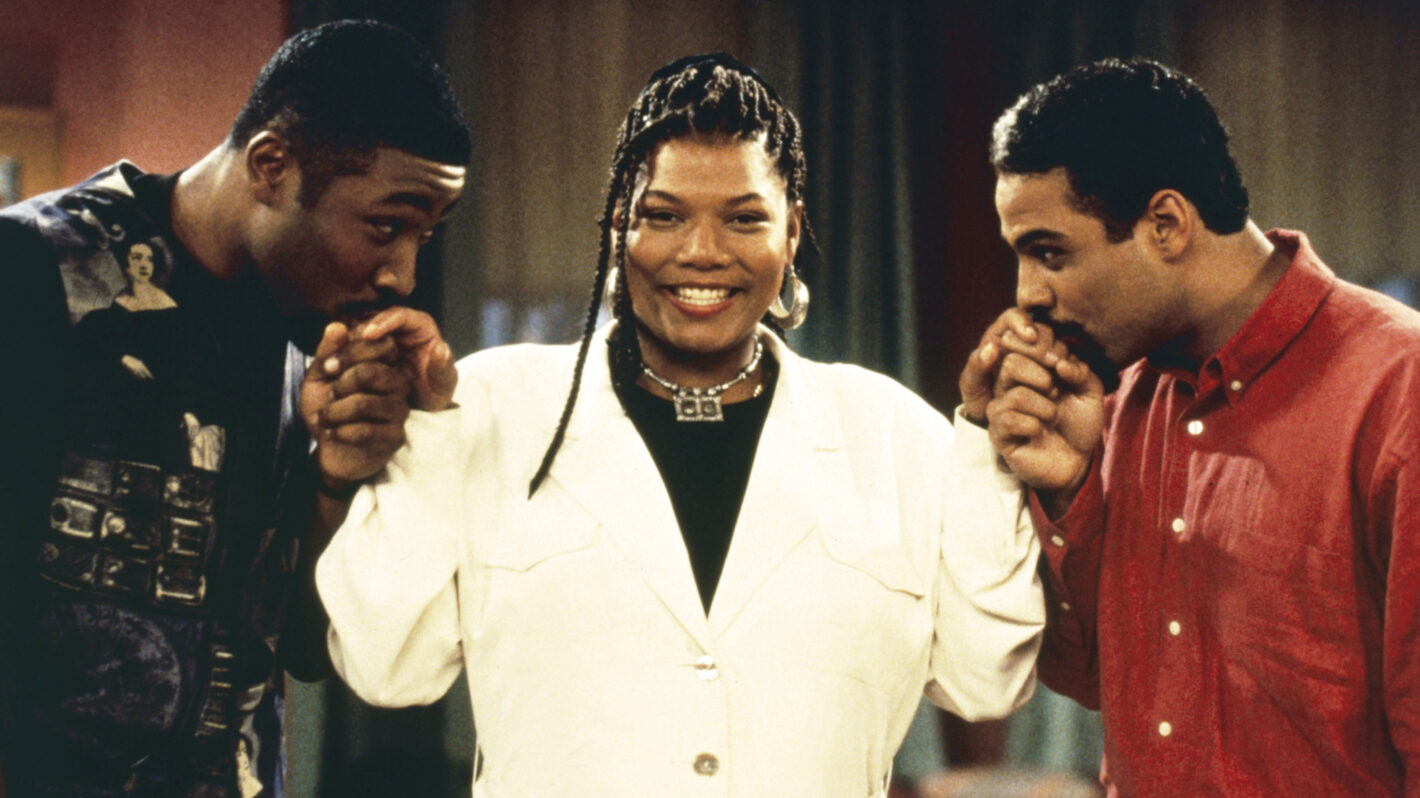 Cress Williams, Queen Latifah, Adam Lazarre-White, in Living Single - 'What's Next? - season 1, episode 27