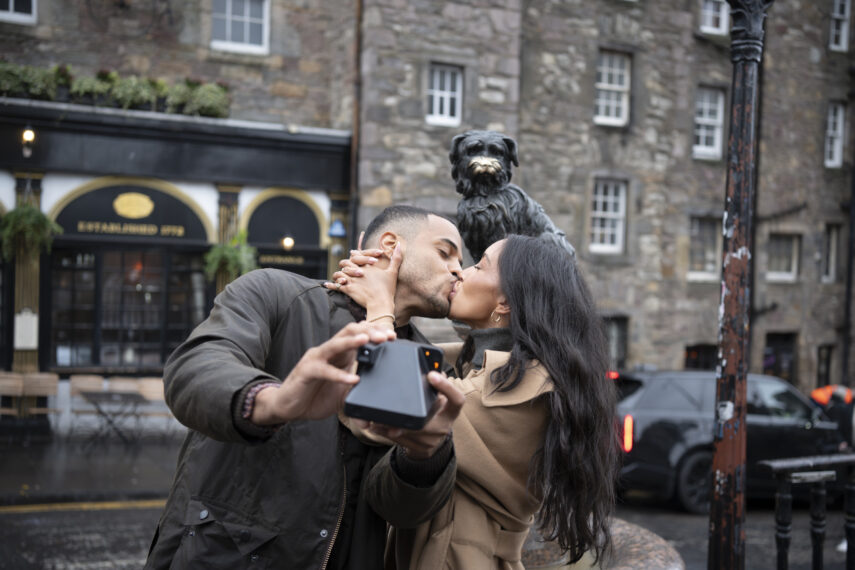 Grant Ellis and Litia Garr Kiss on the Bachelor