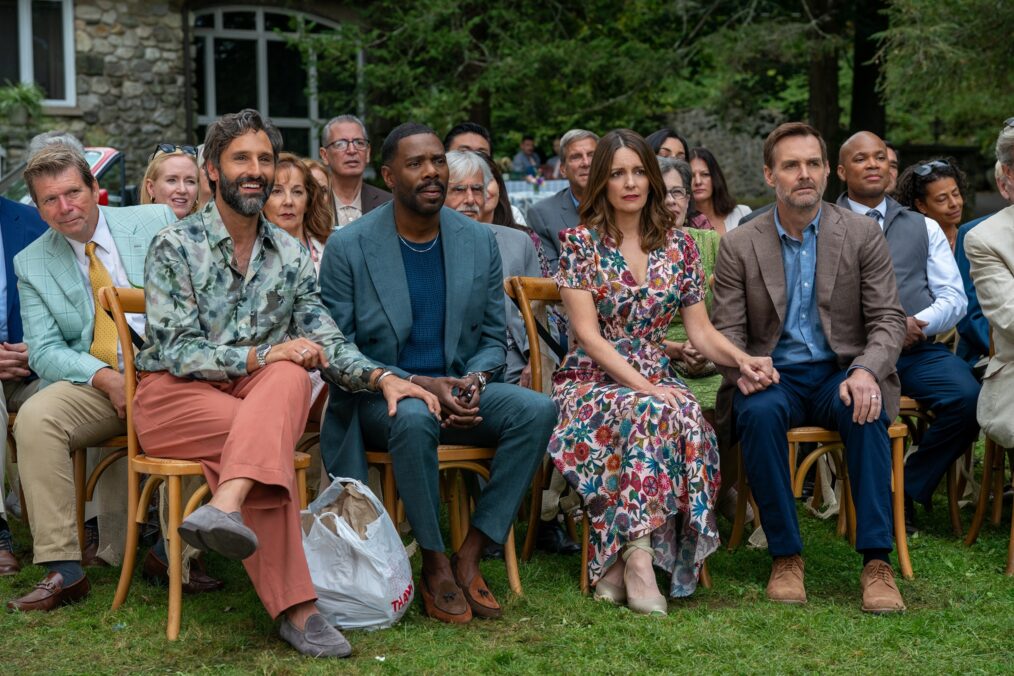 Marco Calvani as Claude, Colman Domingo as Danny, Tina Fey as Kate, and Will Forte as Jack in 'The Four Seasons'