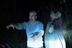 Steve Carell as Nick and Kerri Kenney as Anne mimicking zombies in 'The Four Seasons'
