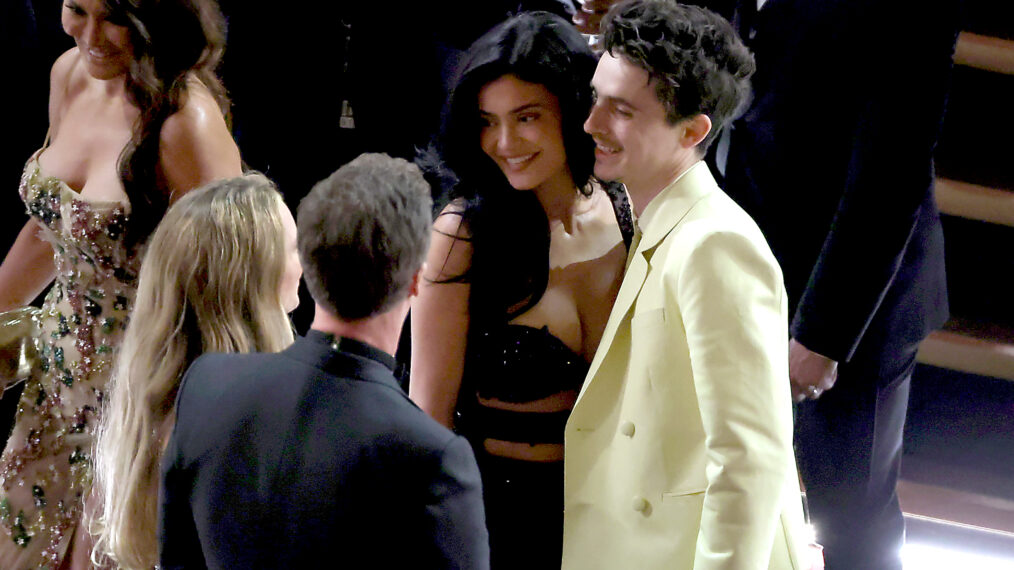 Kylie Jenner and Timothée Chalamet attend the 97th Annual Oscars at Dolby Theatre