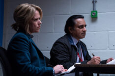 Sinéad Keenan as DCI Jessica James and Sanjeev Bhakskar as DI Sunny Khan in 'Unforgotten' Season 5 Episode 4