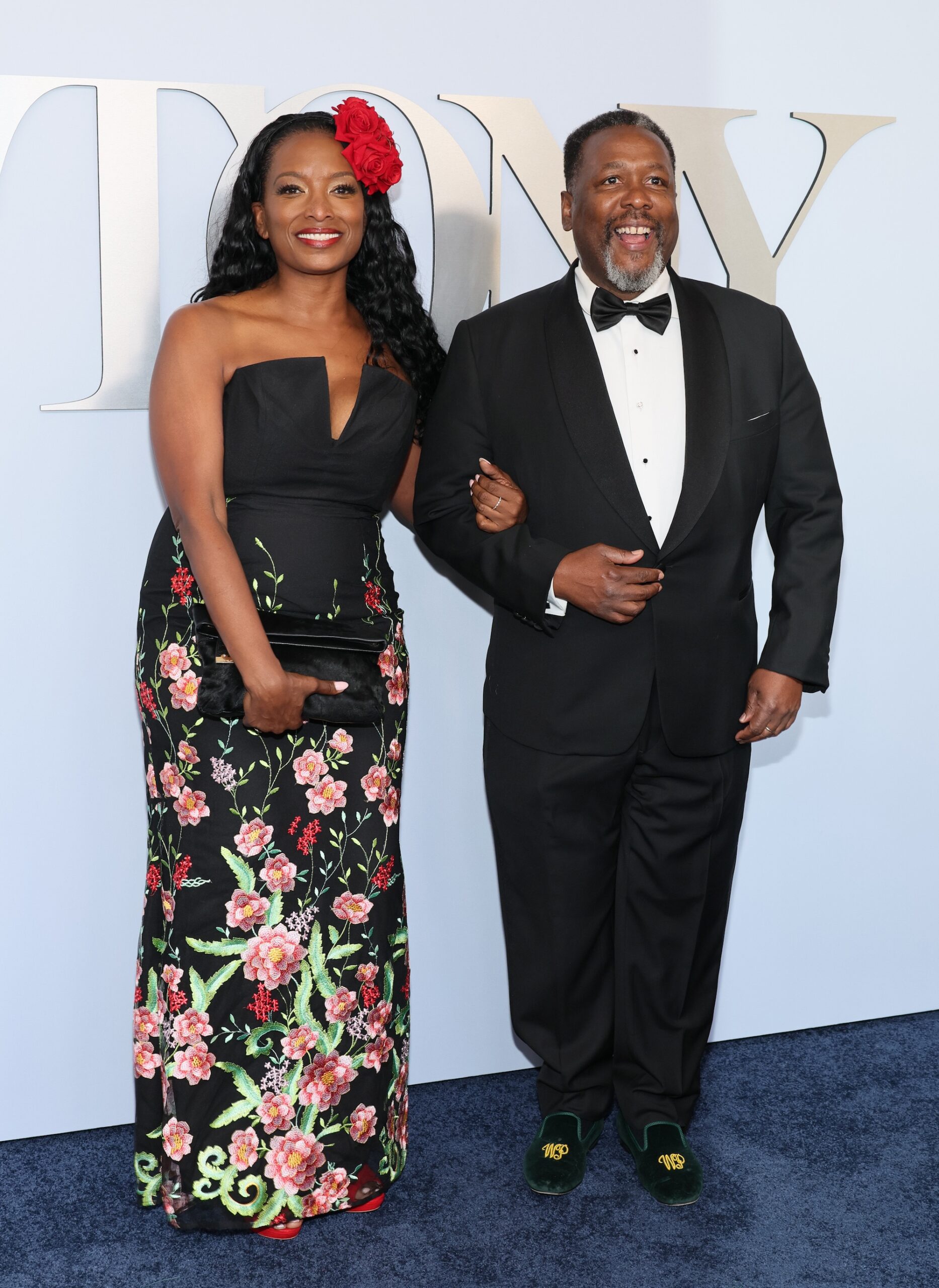 Erika Woods and Wendell Pierce attend the 77th Annual Tony Award