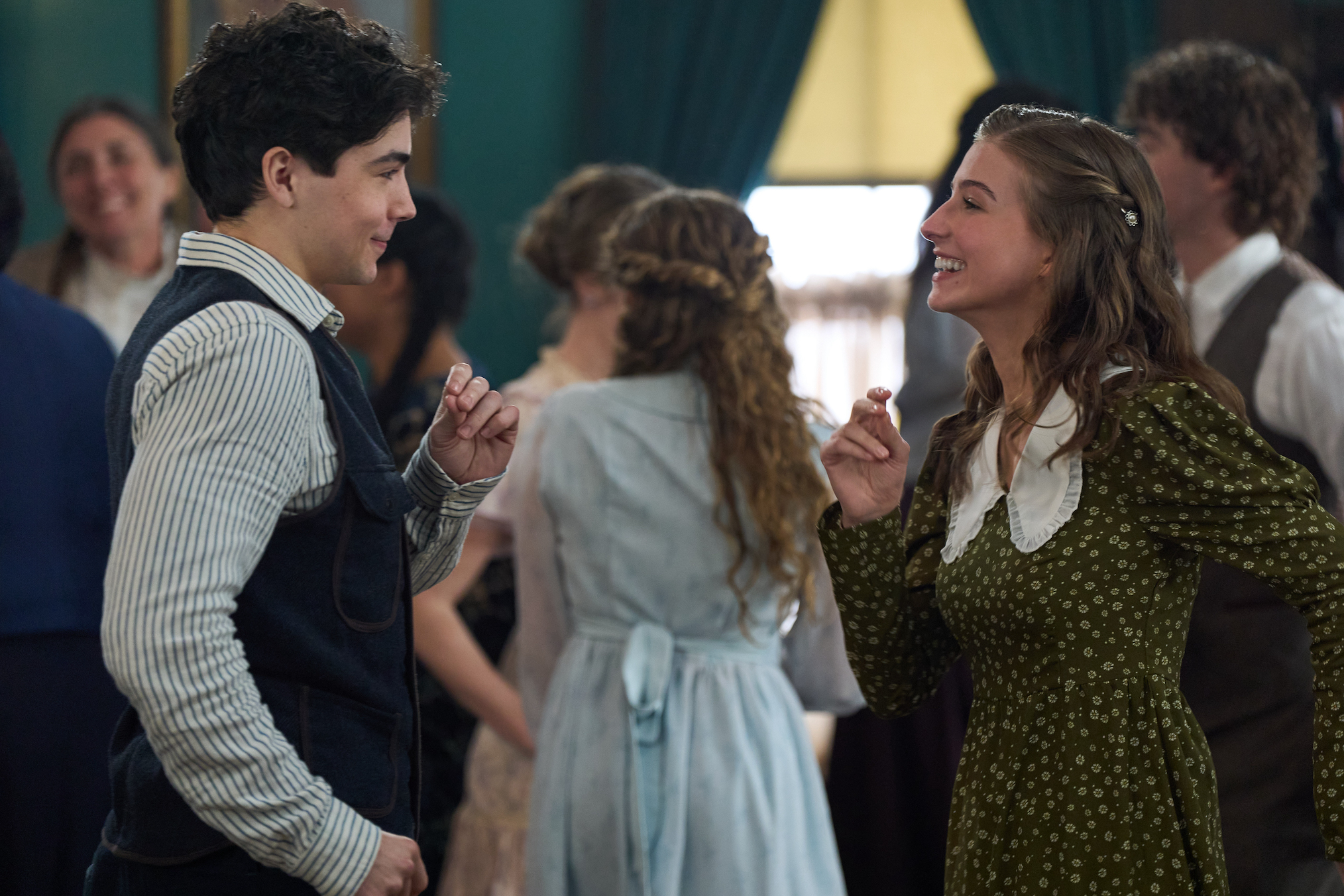 Jaeda Lily Miller and Jacob Shoemay in the 'When Calls the Heart' Season 12 finale