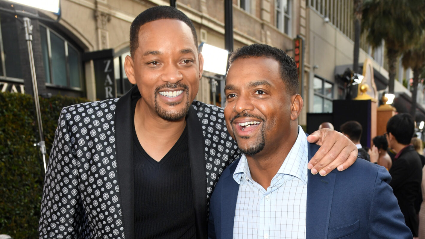 Will Smith & Alfonso Ribeiro attend the premiere of Disney's 'Aladdin' at the El Capitan Theatre on May 21, 2019, in Los Angeles, California