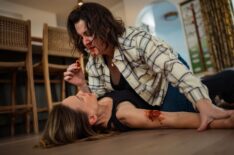 Hilary Swank as Melissa and Melanie Lynskey as Shauna in Yellowjackets Season 3 Episode 8