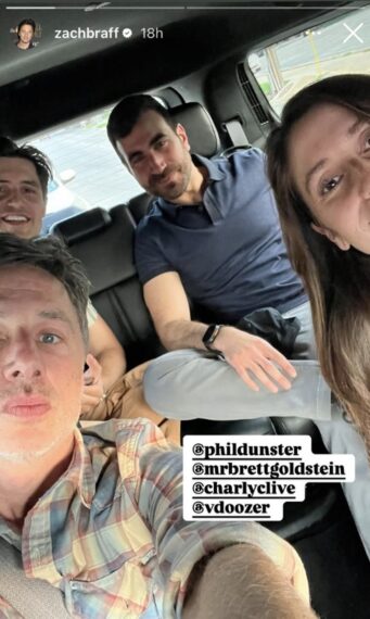 Zach Braff, Phil Dunster, Brett Goldstein, and Charly Clive