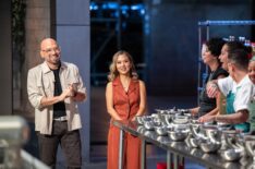 Host Michael Symon and Esther Choi introduce the first challenge, as seen on 24 in 24: Last Chef Standing, Season 2