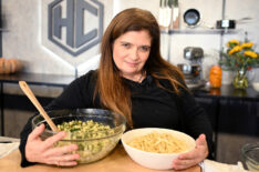 Alex Guarnaschelli gives a culinary demonstration during the Food Network New York City Wine & Food Festival