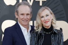 Bo Welch and Catherine O'Hara attend the World Premiere of Apple TV+'s Series 'The Studio' at Academy Museum of Motion Pictures on March 24, 2025 in Los Angeles, California.