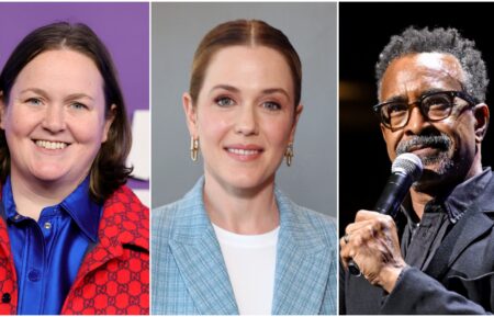 Molly Kearney, Harriet Dyer, and Tim Meadows of DMV