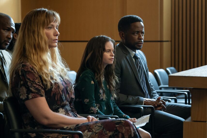 Christina Hendricks, Imogen Faith Reid, and Jerod Haynes in Good American Family - 'If You Tell a Story Well Enough'