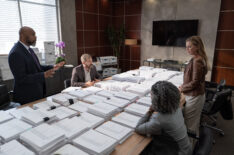Derek Webster, Mark Duplass, and Ellen Pompeo in Good American Family - 'Blood on Her Hands'