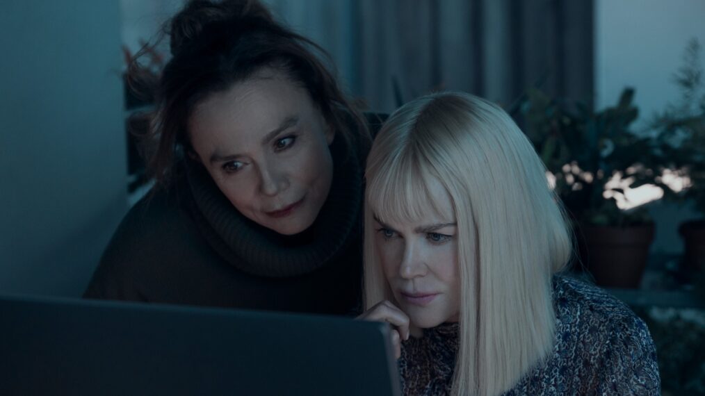 NINE PERFECT STRANGERS - “First Look” - Nine new strangers connected in ways they could never imagine are invited by mysterious guru, Masha Dmitrichenko (Nicole Kidman), to join a transformational wellness retreat in the Austrian Alps. Over the course of a week, she takes them to the brink. Will they make it? Will she? Masha is willing to try anything in the interest of healing everyone involved, including herself. (Disney/Reiner Bajo) LENA OLIN, NICOLE KIDMAN