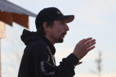 Parker Schnabel addressing crew at end of season