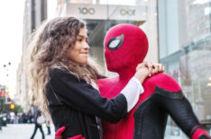 Zendaya, Tom Holland as Spider-Man / Peter Parker in Spider-Man: Far From Home