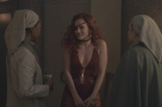 Samira Wiley, Madeline Brewer, and Elisabeth Moss in The Handmaid's Tale - 'Janine'