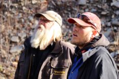 Tony Beets and Mike Beets looking up in wonder