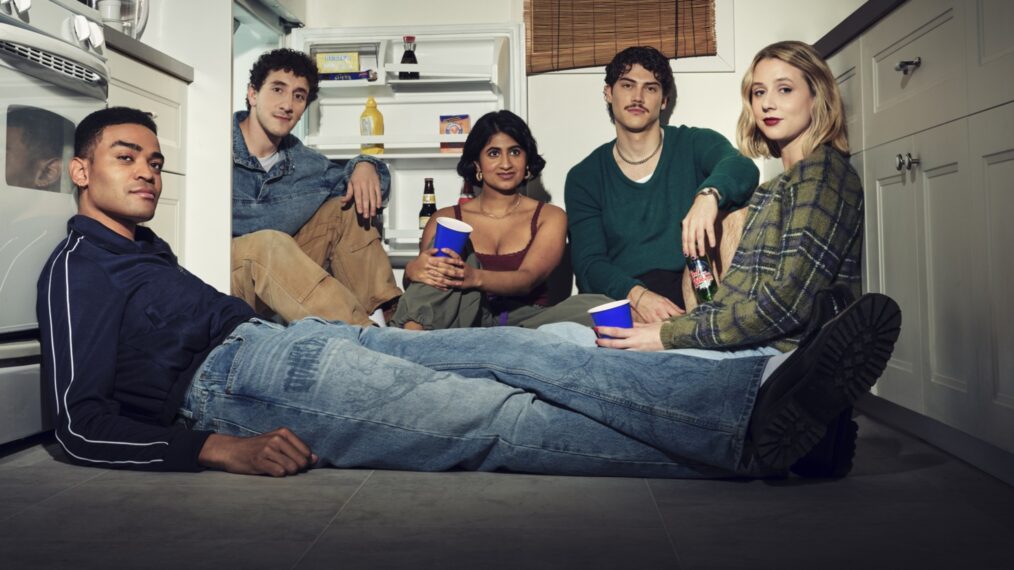 Amita Rao as Issa, Malik Elassal as Samir, Owen Thiele as Anton, Jack Innanen as Paul Baker, Lucy Freyer as Billie in 'Adults'