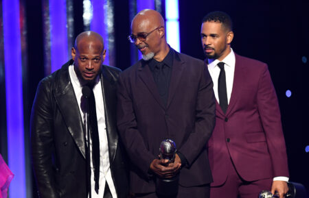 Marlon Wayans, Damon Wayans, and Damon Wayans Jr. accept the NAACP Awards Hall of Fame award