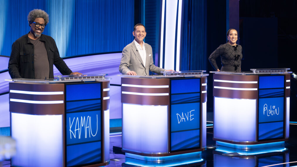 W. Kamau Bell, Dave Friedberg, and Robin Thede in the 'Celebrity Jeopardy!' Season 3 finale
