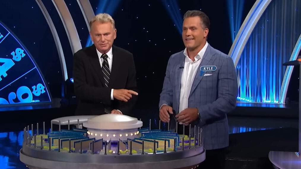 Pat Sajak and Kyle Brandt on 'Celebrity Wheel of Fortune'