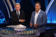 Pat Sajak and Kyle Brandt on 'Celebrity Wheel of Fortune'