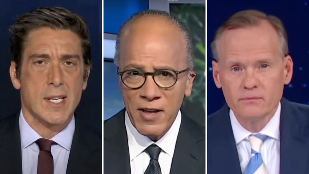 David Muir, Lester Holt and John Dickerson