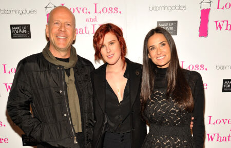 Actor Bruce Willis, Actresses Rumer Willis and Demi Moore attend the