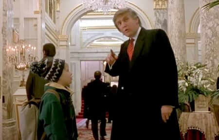 Macaulay Culkin and Donald Trump in Home Alone 2