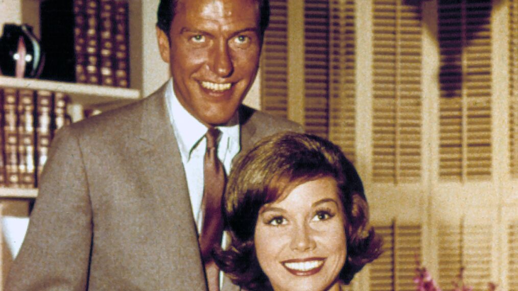Dick Van Dyke and Mary Tyler Moore on the Dick Van Dyke Show